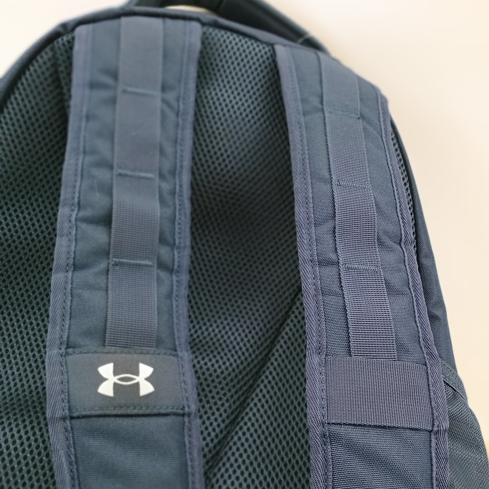 Under Armour Hustle 5.0 Backpack Navy Blue UA Storm Laptop Bag 1361176-408 OSFA - Picture 14 of 15